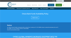 Desktop Screenshot of choicebankltd.com