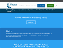 Tablet Screenshot of choicebankltd.com